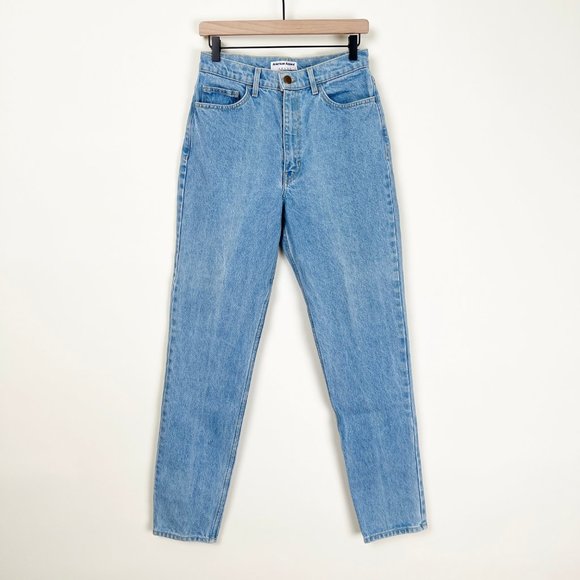 American Apparel 100% Cotton Rigid Denim Jeans Mom Straight Tapered High Rise 30 - Picture 3 of 9